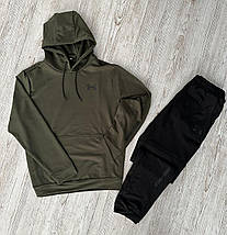 Демісезонний спортивний костюм Under Armour худі хакі + штани (двонитка), фото 2