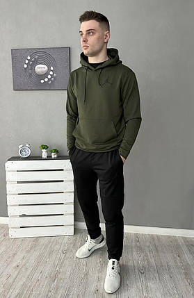 Демісезонний спортивний костюм Jordan худі хакі + штани (двонитка), фото 1