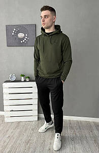 Демісезонний спортивний костюм Jordan худі хакі + штани (двонитка)