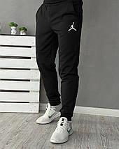 Демісезонний спортивний костюм Jordan чорний худі + штани (двонитка), фото 3