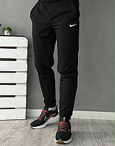 Демісезонний спортивний костюм Nike чорний худі + штани (двонитка), фото 4
