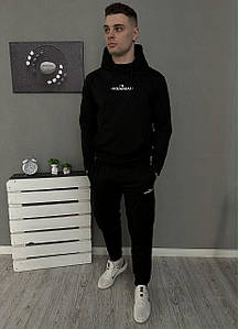 Демісезонний спортивний костюм I'm Ukrainian чорний худі + штани (двонитка)