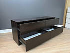 Комод венге під телевізор на 4 шухляд без ручок - Тумба під ТБ, фото 4