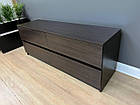 Комод венге під телевізор на 4 шухляд без ручок - Тумба під ТБ, фото 3