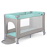 Манеж дитячий EL CAMINO ME 1096 ACTIVE Mint Gray 2колеса, вхід-змійка, кишеня, 2 кільця, фото 2