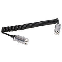 Спіральний кабель причепа зі штекерами 7 PIN S Type TRUCKLIGHT (ISO 3731) 4,5 м метал