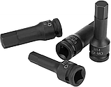 Набір ударних біт впресованих у головку (H5-H19) 1/2" CrMo 8 шт. Vorfal V08062, фото 5