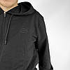 Чоловіча спортивна кофта з капюшоном під гумку Толстовка демісезонна (Туреччина) Чорний колір, фото 8