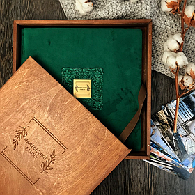 Фотоальбом весільний "Family Stories" Зелений 33х33 см RM04-17