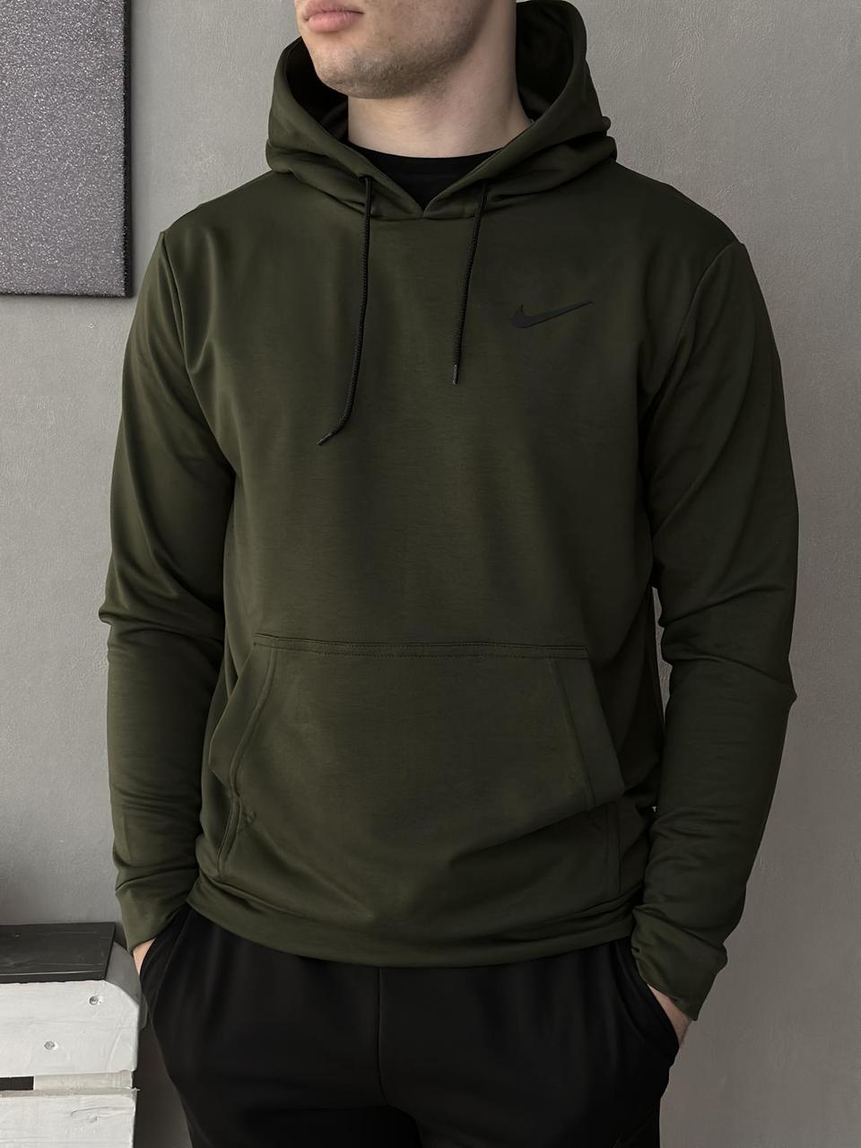 Демісезонний худі хакі Nike (двонитка)