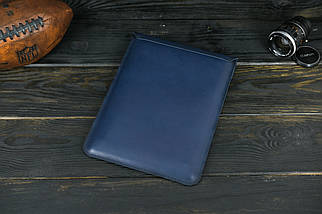 Шкіряний чохол для MacBook Air 13" (2018-2021) Дизайн №38, натуральна шкіра італійський Краст, колір Синій, фото 2