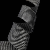Лента окантовочная (обтачка) 25 мм репсовое плетение нейлон цвет черный