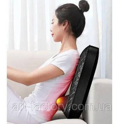 Масажер для спини на крісло, масажна подушка з роликовим масажем та підігрівом Xiongding 97Z