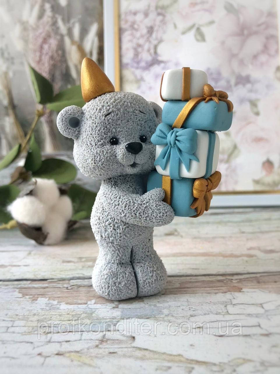 ЕКСКЛЮЗИВ! Силіконовий Молд ЗД "ВЕДМЕДИК з подарунками", фото 1