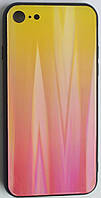 Силиконовый чехол "Стеклянный Shine Gradient" iPhone 7/8 (Sunset Red) №5
