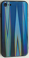 Силіконовий чохол "Скляний Shine Gradient" iPhone 7/8 (Deep Blue) №10