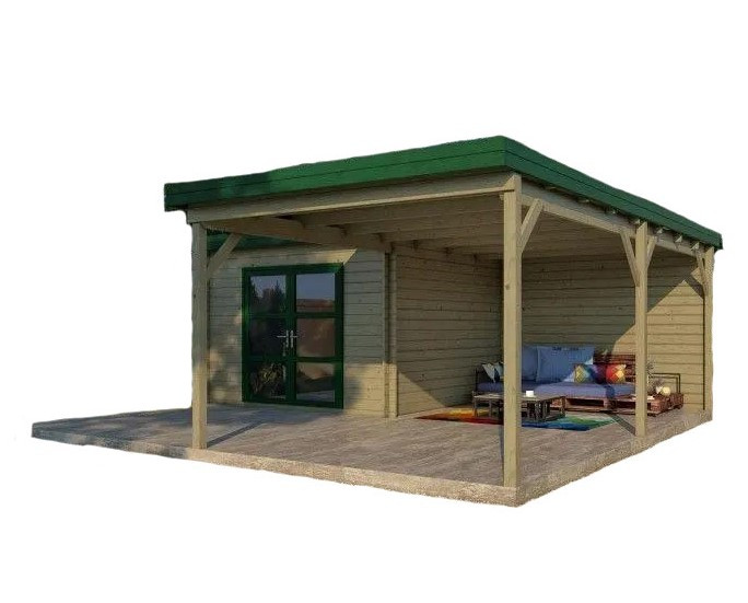 Сучасний сарай, госпблок для дачі з дерева 6.3х6,2 м. від виробника Modern barn - 40