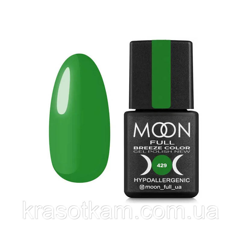 Гель-лак Moon Full Breeze color No429 світло-зелений, 8 мл., фото 1