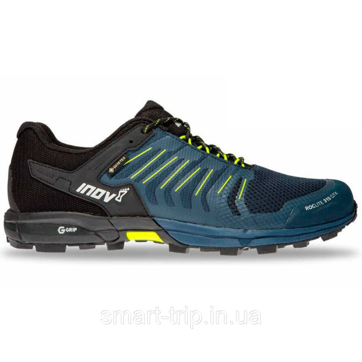 Кросівки для бігу Inov-8 Roclite G 315 GTX синьо-жовті трейлові чоловічі 42.5 (27.5 см)