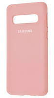 Силиконовый чехол защитный "Original Silicone Case" для Samsung S10 Plus (G975) розовый