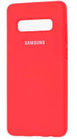 Силиконовый чехол защитный "Original Silicone Case" для Samsung S10 Plus (G975) красный