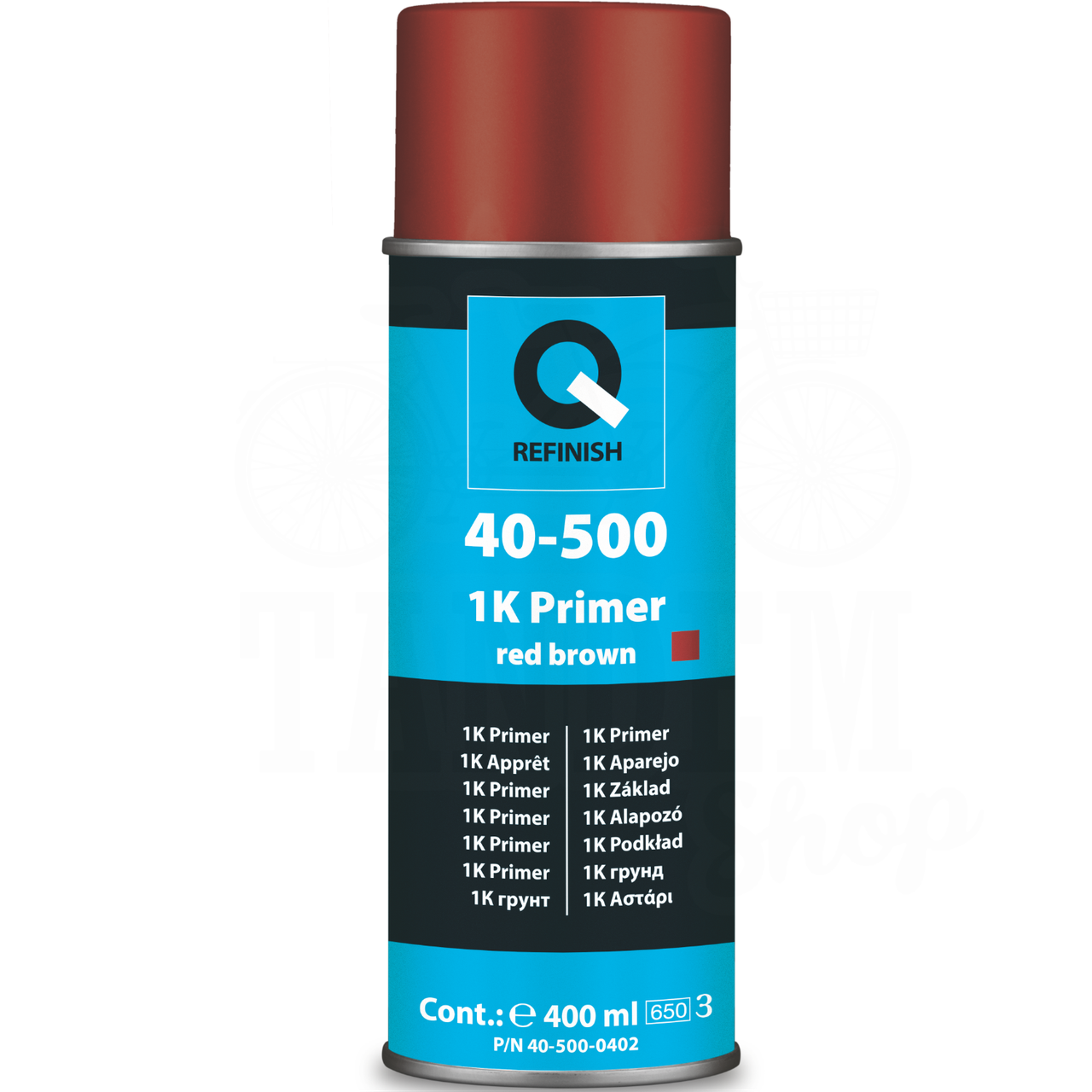 Грунт-наповнювач акриловий антикорозійний Q-Refinish 40-500, 400 мл Червоний аерозоль, фото 1