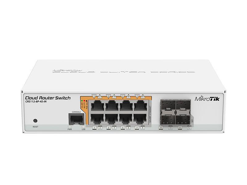MikroTiK Комутатор Cloud Router Switch 112-8P-4S-IN, фото 1