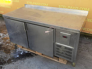 Холодильний стіл із нержавіючої сталі на дві двері 1.5 м., (Італія), Б/у