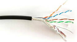 Digitus Кабель CAT 5e F-UTP, 305м, AWG 24/1, зовнішній, чорний