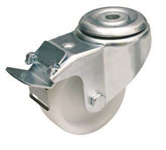 Ролики ZPAS 150, поворотні з гальмом, 2 шт, фото 1