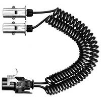 Спіральний кабель причепа зі штекерами 15 PIN ADR 7 PIN N/S HELLA 952-081 (ISO 1185 ISO 3731 ISO 12098)