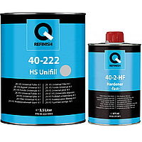 Грунт-наполнитель акриловый Q-Refinish 40-222 Unifill 4:1 HS, 3,5 л + 875 мл Комплект Серый