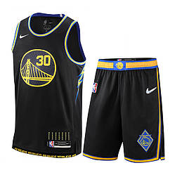 Cчорна баскетбольна форма Карі 30 Голден Стейт Nike Curry Golden State Warriors 75TH