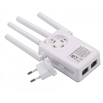 Екстендер Wi-Fi для дому з 2-ма антенами, 300 Mbps, PIX-LINK LV-WR09 / Підсилювач сигналу WiFi / Ретранслятор
