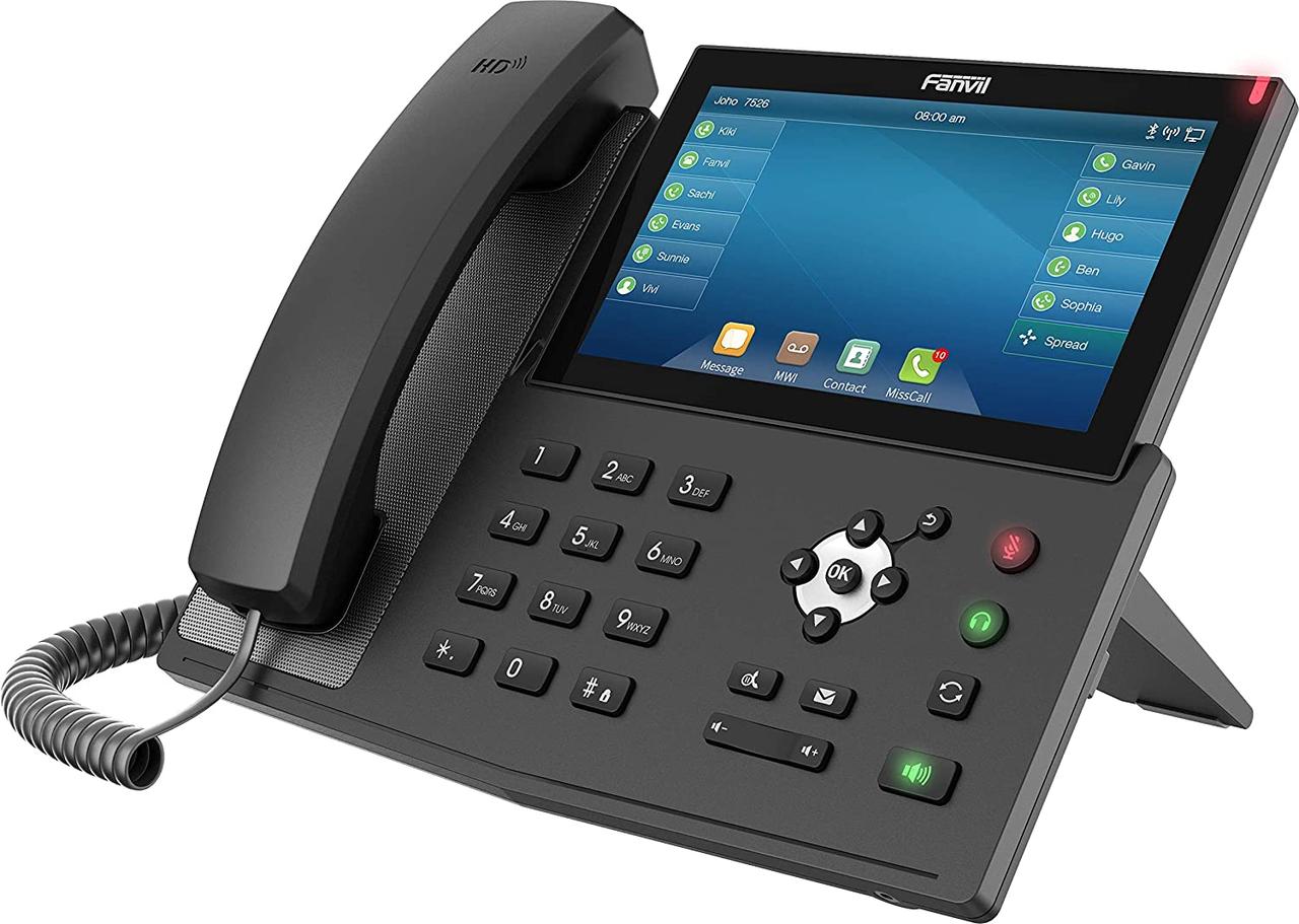 Fanvil Телефон IP X7 2xGE LAN, 1xUSB-A, BT, SIP, VPN, PoE, 7" кольоровий екран