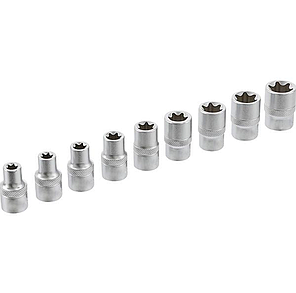 Набір торцевих головок Vorfal CrV 1/2"/3/8"/1/4" E-TORX 14 од. (V08060), фото 3
