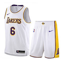 Біла баскетбольна форма Леброн Джеймс 6 Лейкерс Nike James Los Angeles Lakers