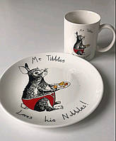 Набор чашка с тарелкой Кролик (2 вида)