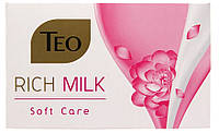 Мыло туалетное TEO Milk Rich Soft Care 90г - нежное увлажнение и защита кожи, мягкий и нежный уход