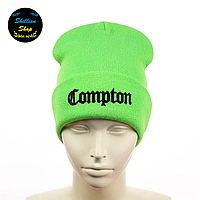 Молодежная шапка бини - Комптон / Compton - Салатовый