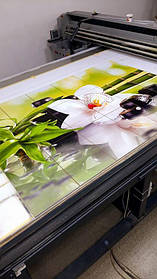 Изготовление керамической плитки с печатью фото белой орхидеи 2