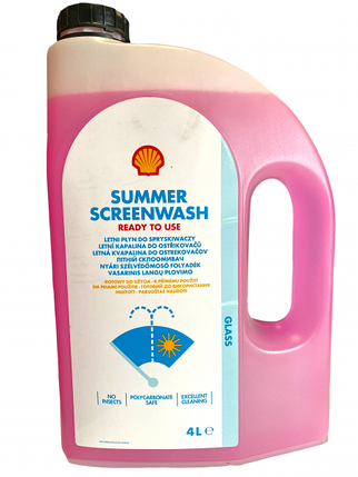 Омивач скла літній Summer Screenwash (ready)  Shell - 4 л, фото 1