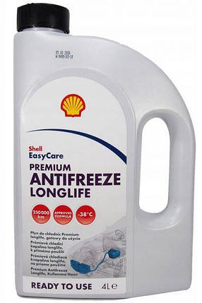 Антифриз готовий Premium Antifreeze LongLife 774 D-F (G12+) Shell - 4 л, фото 1