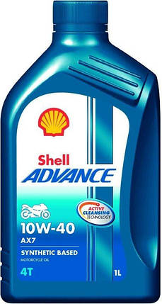 Олива моторна Advance 4T Ultra 10W-40 Shell - 1 л, фото 1