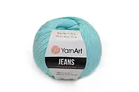 Пряжа (нитки) хлопковая Джинс (Jeans) 81 лазурный YarnArt (ЯрнАрт) 1C08B