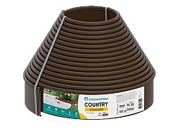 Бордюр садовий пластиковий коричневий - Country Standard 15м.
