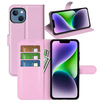 Чохол-книжка Litchie Wallet для Apple iPhone 14 Light Pink