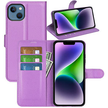 Чохол-книжка Litchie Wallet для Apple iPhone 14 Violet