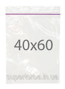 Поліетиленові пакети струна із замком Zip-Lock 4х6 фіолетова смуга 100 шт/уп., фото 1