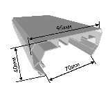 Профіль алюмінієвий Гардина для натяжної стелі - Light Line 70. Білий. Довжина профілю 3.2 м., фото 2